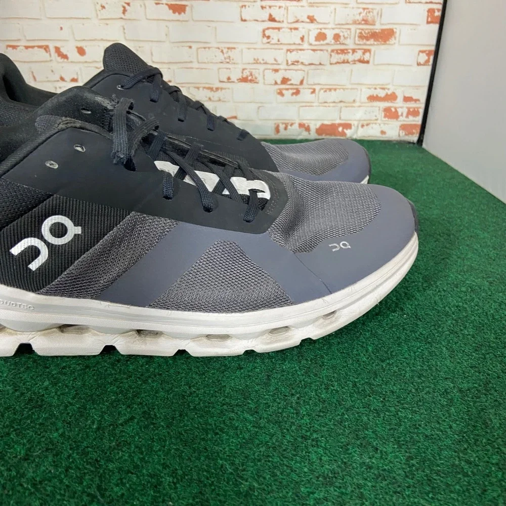 On Cloudrunner Running Shoes Men Size 13 Black Gray Sneakers
